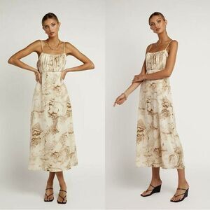 DISSH Marble print slip midi dress